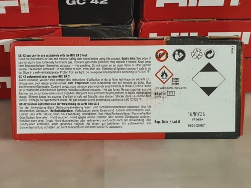 HILTI GC 42 - Gaz pour cloueure HILTI GX 3 (Germany)