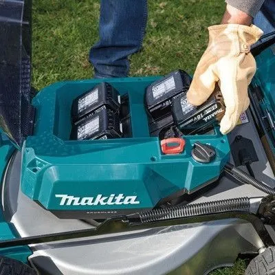 Tondeuse sans fil auto-tractée MAKITA DLM462PT4 36V (18V+18V) 4 batteries 5.0Ah + ch doublé (BL)