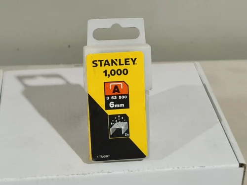 Agrafes 6 mm type A - boîte de 1000 pièces - STANLEY 1-TRA204T