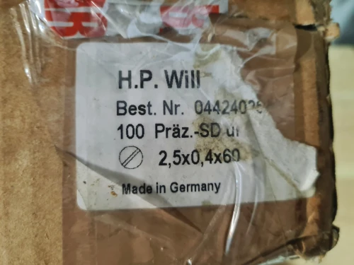 Tournevis de précision plat/ français 2.5x0.4x60mm / 3.0x0.5x60mm - Will (Germany)