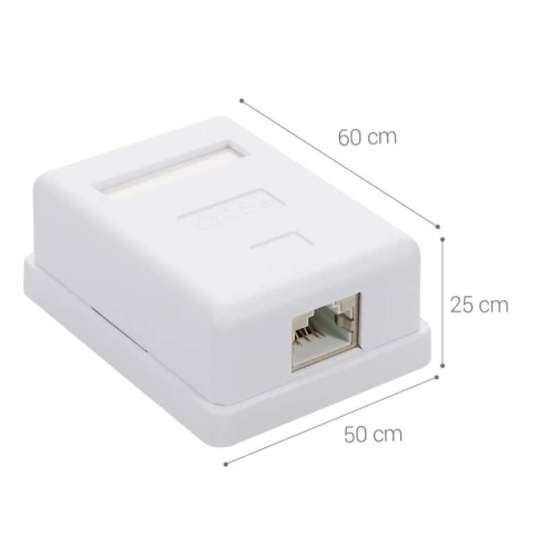 BOITE PRISE RESEAU RJ45 1 PORT TELESYSTEM