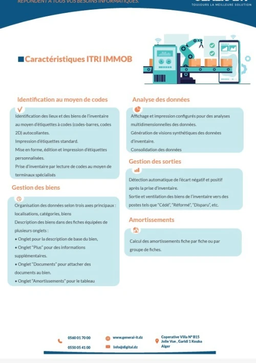 LOGICIEL  IMMOBILISATION ITRI IMO 