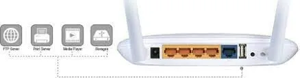 SERVEUR D'IMPRESSION WIFI TL-WR842ND USB  TP-LINK  // REF: 5606