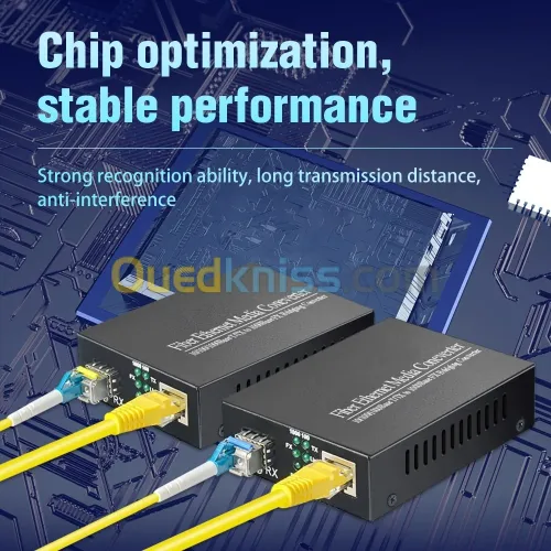 EXTENDER( KIT-02) Convertisseur Fibre-optique Ethernet SC (RJ45) Gigabit 20KM ( MT-MC20KM ) /REF:921