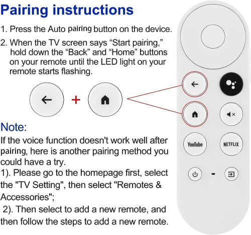TELECOMMANDE POUR GOOGLE CHROMECAST TV /REF :5889