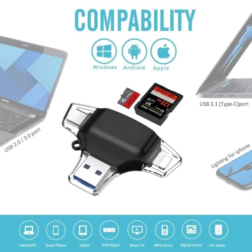 4 in 1 OTG Card Reader