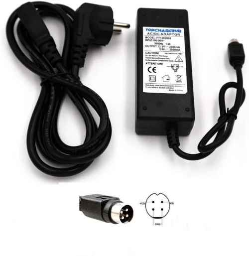 CHARGEUR 12V 3.8A _ 4PIN ROND Modèle MSP-Z3800IC12.0-48W //REF: 6586