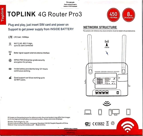 MODEM 4G TOPLINK 4G ROUTER PRO3