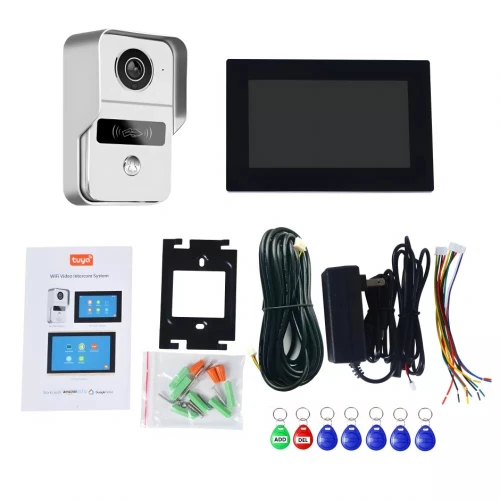 VIDEOPHONE TUYA AVEC MONITEUR 7" INTELLIGENT ET CONTROLE D'ACCES AUX P // REF : 2959