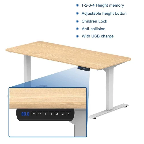 BUREAU ASSIS-DEBOUT Adjustable: 700-1000mm [ CT-MCD-1NC-SW ] // REF:6999