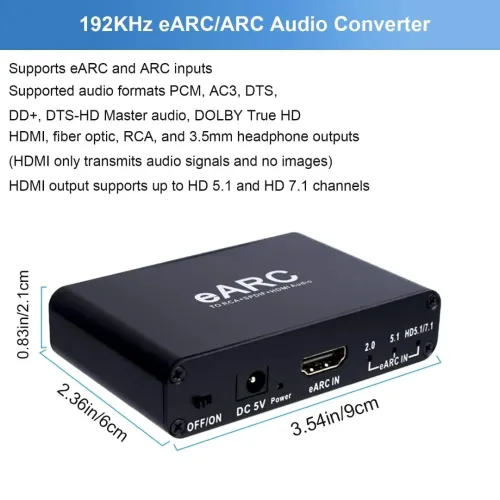 CONVERTISSEUR HDMI / HDMI AUDIO ANALOGIQUE/DIGITAL /REF:8538