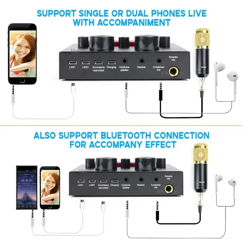 AMPLIFICATEUR DE SON BLUETOOTH V8  /REF:5864