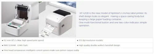 IMPRIMANTE CODE BARRE XPRINTER XP-420B(108MM) USB+LAN