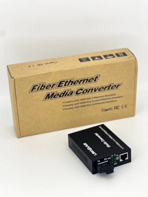 Convertisseur Fibre-optique Ethernet SC (RJ45) Gigabit SINGLE-MODE LW-3062B LINKWLAN // REF : 6208