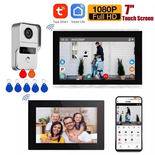 VIDEOPHONE TUYA AVEC MONITEUR 7" INTELLIGENT ET CONTROLE D'ACCES AUX P // REF : 2959