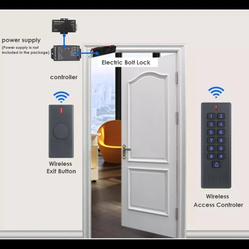 CONTROLE D'ACCES DE PORTE SANS FIL AVEC SONNETTE ETANCHE IP66 EP-AW1 //REF: 2653