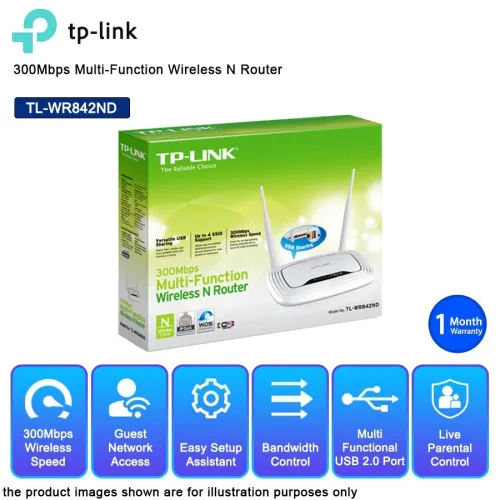 SERVEUR D'IMPRESSION WIFI TL-WR842ND USB  TP-LINK  // REF: 5606