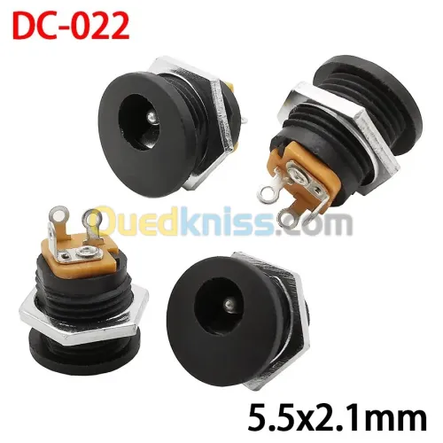 CONNECTEUR DC POWER 5.5X2.1MM FEMELLE _ NOIR /REF:5026