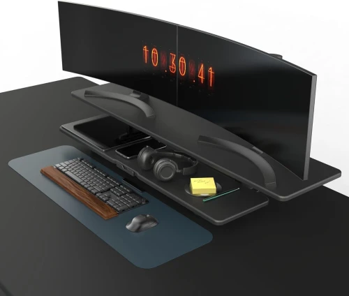 TABLE LAPTOP & ECRAN DOUBLE ETAGE [ CT-LCD-M107 ] REF:6857