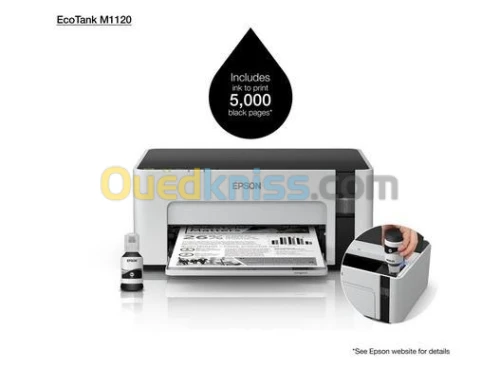 IMPRIMANTE ECOTANK EPSON M1120 MONOFONCTION MONCHROME WIFI 