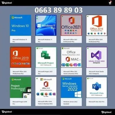 Microsoft Office 2021 pro plus Outlook  Word Excel PowerPoint Access Windows 10 Visio Project 2021 Anti Virus Kaspersky VPN Norton Antivirus baridimob Licence Originale officielles Garantie
