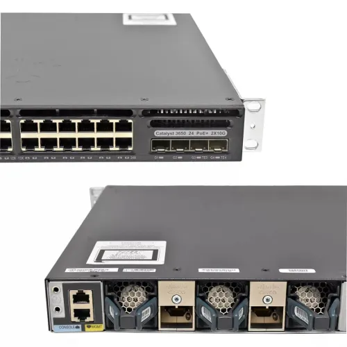 Switch Cisco Catalyst WS-C3650-24PD-S | 24 Ports Gigabit PoE+ | 2x SFP+ | 2x SFP