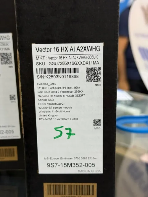 MSI VECTOR  16HX