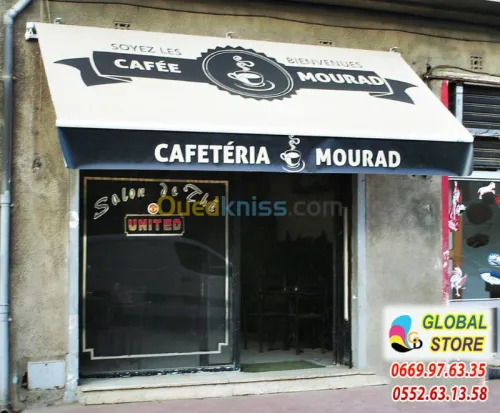 Tinda commercial, Store banne pergola