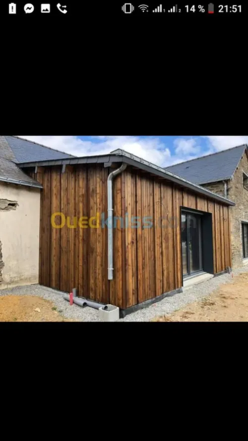 Habillage bois.allucobond.mdf.alluminu
