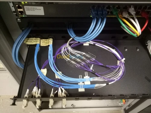 Raccordement de câbles fibre optique 