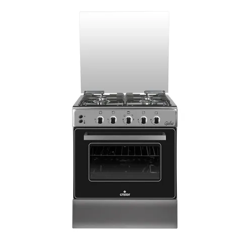 CUISINIÈRE CRISTOR GALIA 4 FEUX INOX AVEC FOUR VENTILÉ GAZ/GAZ 54L / CASH ET FACILITÉ