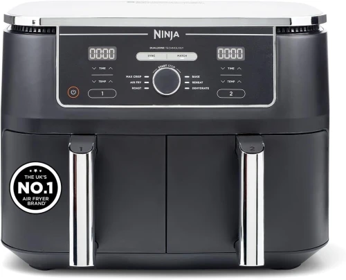 AIR FRYER NINJA DUAL ZONE 9.5L (4.25+4.25) DOUBLE BAC VENTILÉ 2470W / CASH ET FACILITÉ