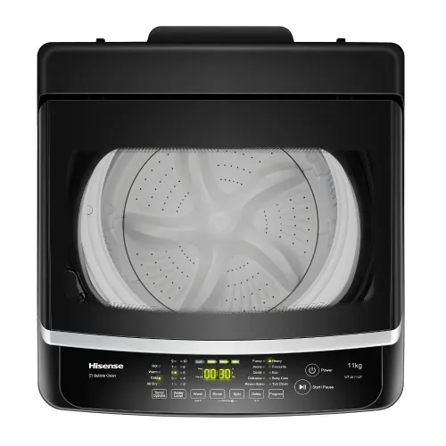 MACHINE À LAVER HISENSE TOP 11KG AVEC 10 PROGRAMMES 650 Tr/MIN / CASH ET FACILITÉ