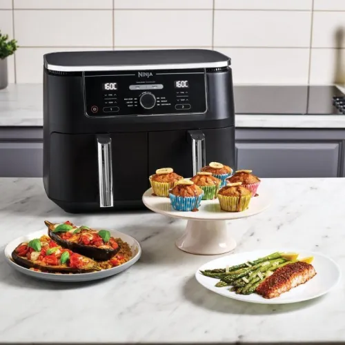 AIR FRYER NINJA DUAL ZONE 9.5L (4.25+4.25) DOUBLE BAC VENTILÉ 2470W / CASH ET FACILITÉ