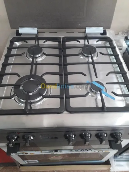 CUISINIÈRE MAXTOR PREMIUM + POWER WOK 4 FEUX INOX AVEC FOUR VENTILÉ ET CATALYSÉ / CASH ET FACILITÉ