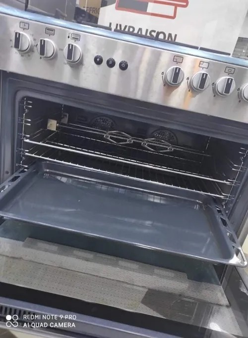 CUISINIÈRE BLEU MONDE 5 FEUX NOIR INOX DOUBLE TURBO FAN AVEC FOUR CATALYSÉ / CASH ET FACILITÉ