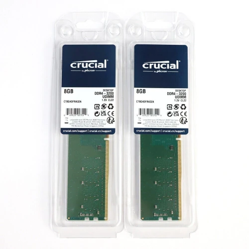 RAM CRUCIAL DDR4 08GB DESKTOP 3200Mhz / 2666Mhz 