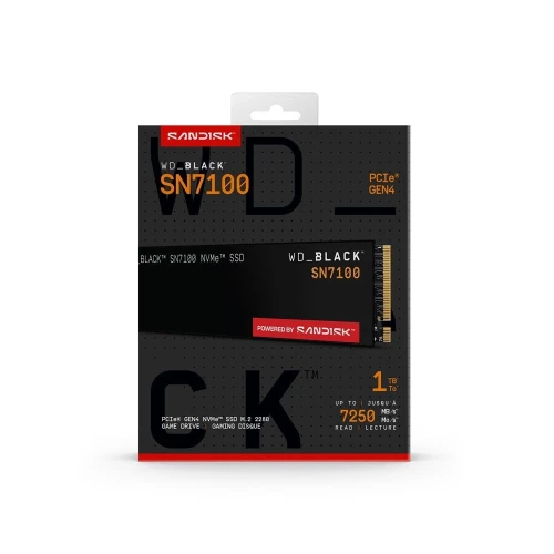 SSD WD Black SN7100 By SanDisk Nvme Gen 4x4 / 01 TB UP TO 7250 MB/s