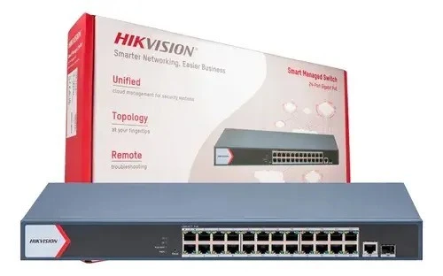 Switches réseau Hikvision DS-3E1526P 24 Ports PoE Managable Giga