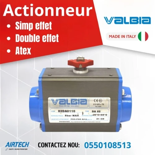 Actionneur pneumatique - ACTIONNEUR ELECTRIQUE - POSITIONNEUR - ACTIONNEURS ROTATIFS vanne papillon