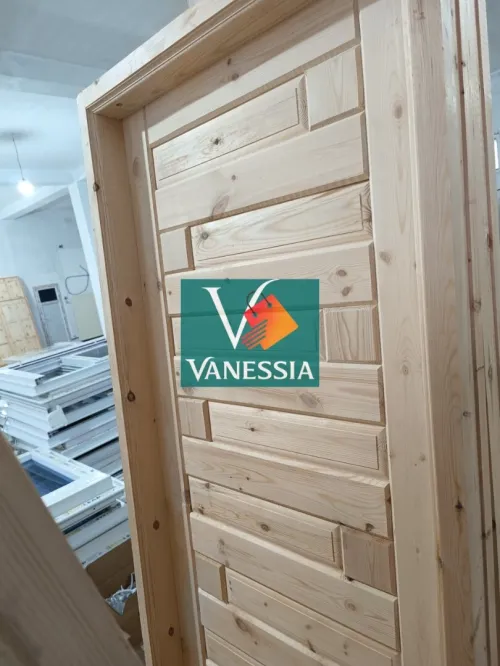 Porte Chambre Avec Cadre 12 Bois Rouge