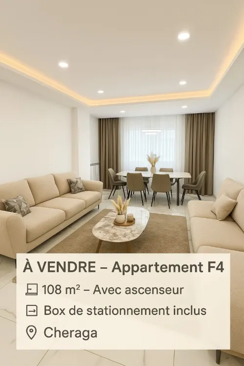 Vente Appartement F4 Alger Cheraga