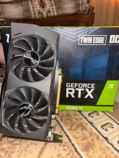 Rtx 3060ti 8gb zotac oc black edition with box (used like new)