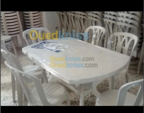 Location table et chaise plus vaisselle 