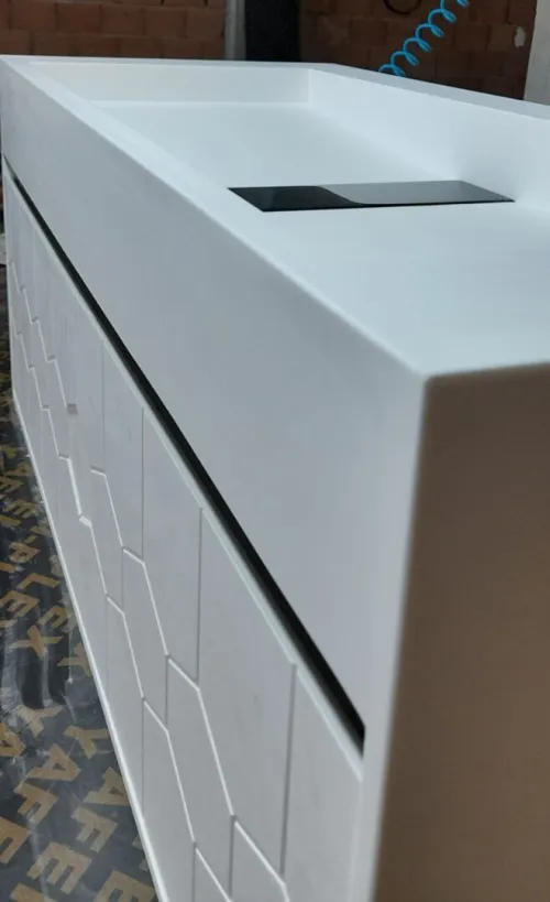 Réalisation meuble salle de bain en corian  