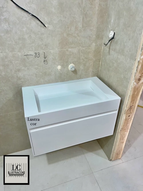 Meuble salle de bain en corian