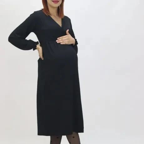 Robe Noire Femme Mamalicious Naomi