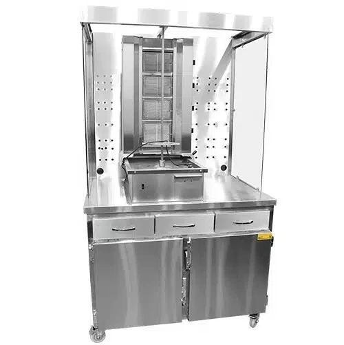 MEUBLE SHAWARMA EN INOX