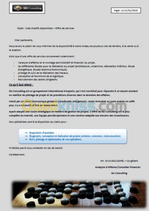 Analyse d'Affaires - Conseil Financier