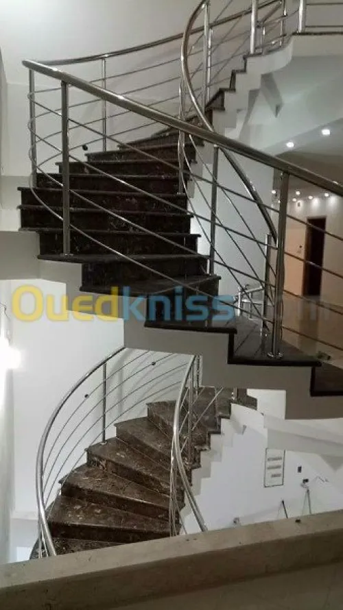 Ramps d'escallier et Gard courp Inox